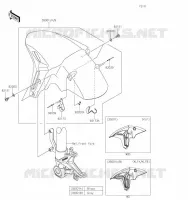 GARDE BOUE AVANT pour Kawasaki Z H2 2020
