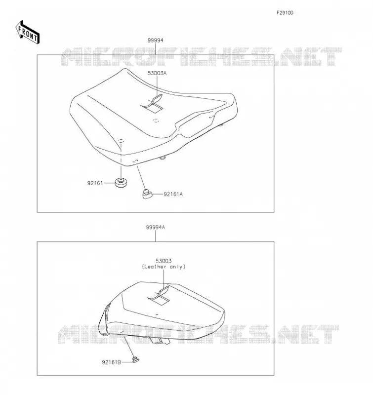ACCESSOIRE(Seat) Kawasaki MOTOS 1000 2020 Z H2  ZR1000KLFA