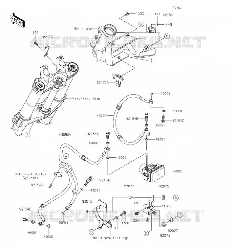 DURITE DE FREIN Kawasaki MOTOS 1000 2020 Z H2  ZR1000KLFA