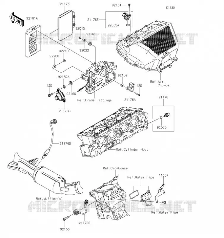 INJECTION CARBURANT Kawasaki MOTOS 1000 2020 Z H2  ZR1000KLFA