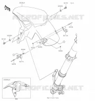 GARDE BOUE AVANT pour Kawasaki Z900 2021