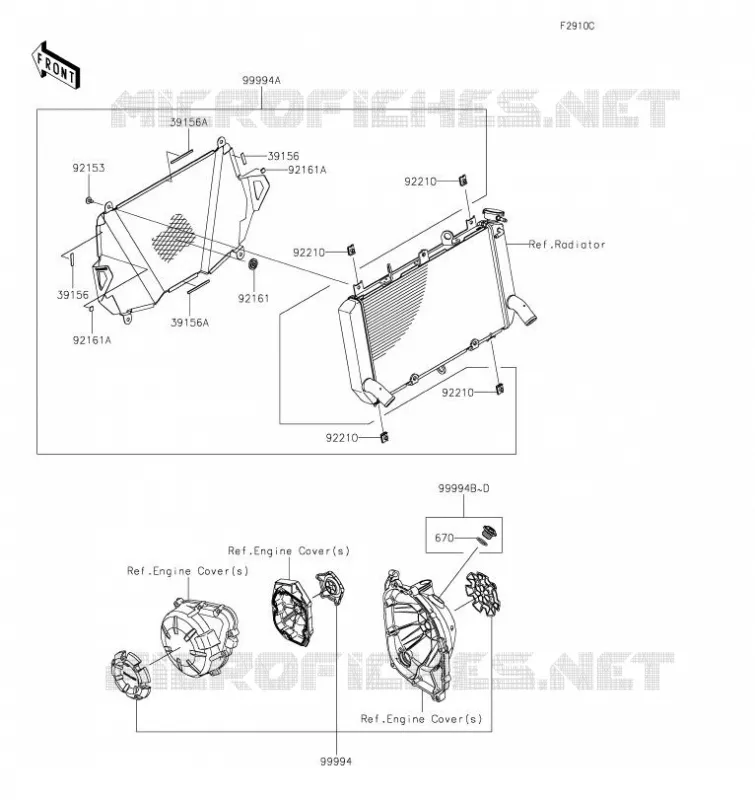 ACCESSOIRE(ENG. Cover Ring and Cap) Kawasaki MOTOS 900 2021 Z900  ZR900FMFNN