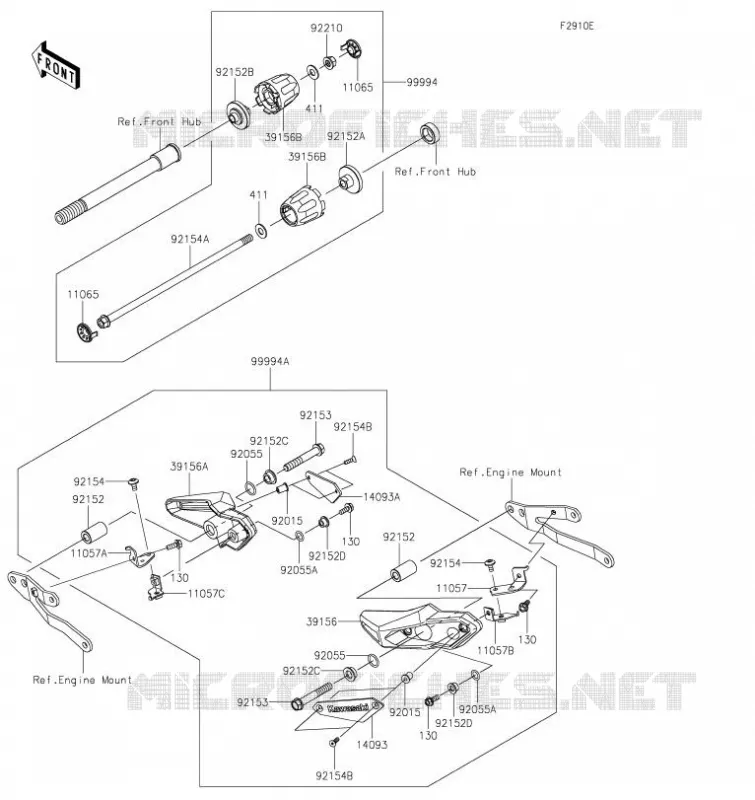 ACCESSOIRE(Slider) Kawasaki MOTOS 900 2021 Z900  ZR900FMFNN