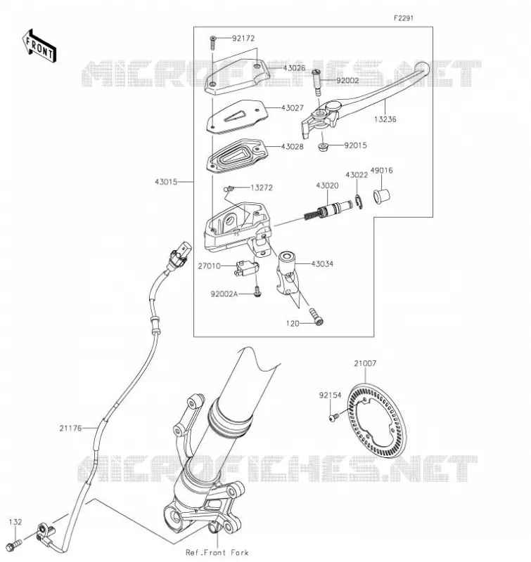 MAITRE CYLINDRE AV Kawasaki MOTOS 900 2021 Z900  ZR900FMFNN