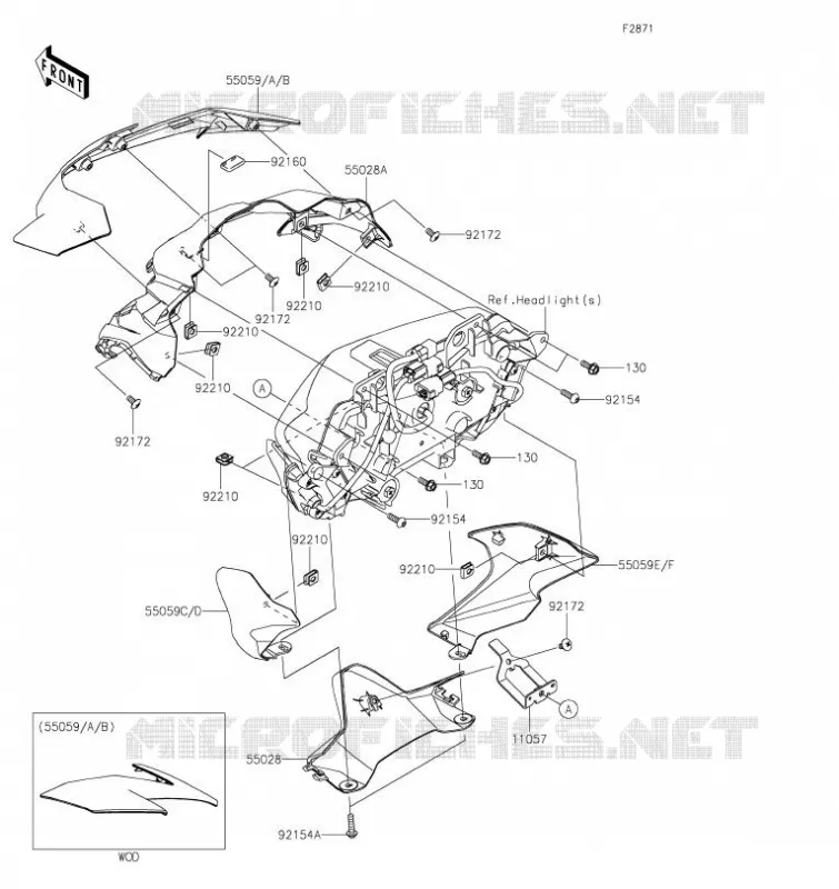 CARENAGE Kawasaki MOTOS 900 2021 Z900  ZR900FMFNN