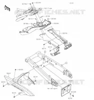 GARDE BOUE ARRI&Egrave;RE pour Kawasaki Z900 2021