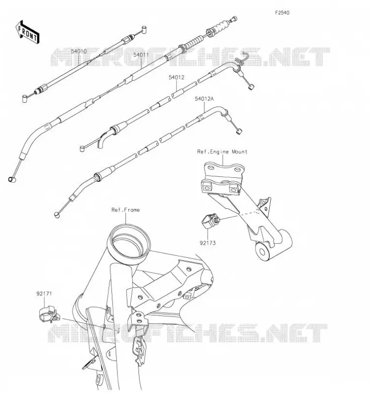 CABLES Kawasaki MOTOS 900 2021 Z900  ZR900FMFNN