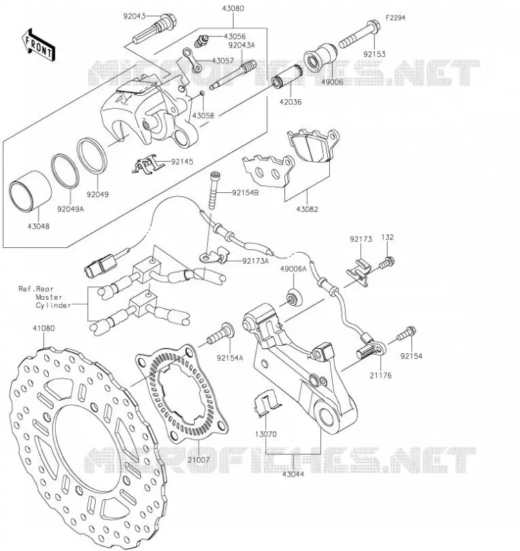 FREIN ARRIERE Kawasaki MOTOS 900 2021 Z900  ZR900FMFNN