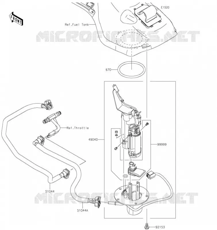 POMPE A ESSENCE Kawasaki MOTOS 1000 2020 NINJA H2R  ZX1000YLF