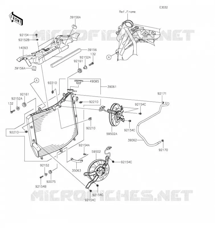 RADIATEUR Kawasaki MOTOS 1000 2019 NINJA H2  ZX1002JKF