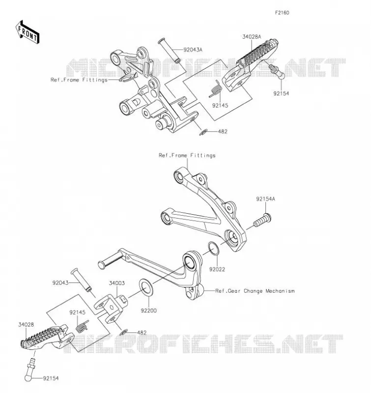 REPOSE PIED Kawasaki MOTOS 1000 2019 NINJA H2  ZX1002JKF