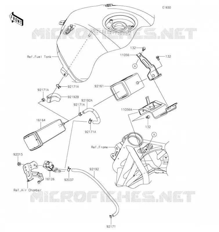 SYSTEME D'EVAPORATION CARBURANT Kawasaki MOTOS 1000 2019 NINJA H2  ZX1002JKF