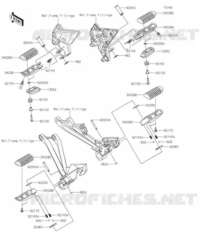 REPOSE PIED Kawasaki MOTOS 1000 2021 NINJA 1000SX  ZX1002KMFNN