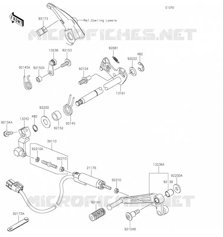 SELECTEUR Kawasaki MOTOS 1000 2021 NINJA 1000SX  ZX1002KMFNN