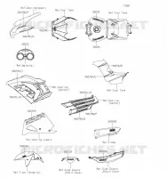 AUTOCOLLANT pour Kawasaki ZZR1400 2021
