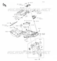 GARDE BOUE ARRI&Egrave;RE pour Kawasaki ZZR1400 2021