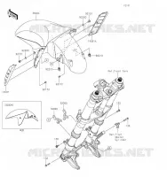 GARDE BOUE AVANT pour Kawasaki ZZR1400 2021