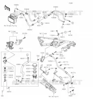 MAITRE CYLINDRE ARRI&Egrave;RE pour Kawasaki ZZR1400 2021