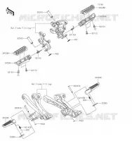 REPOSE PIED pour Kawasaki ZZR1400 2021