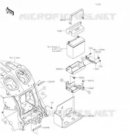 SUPPORT BATTERIE pour Kawasaki ZZR1400 2021