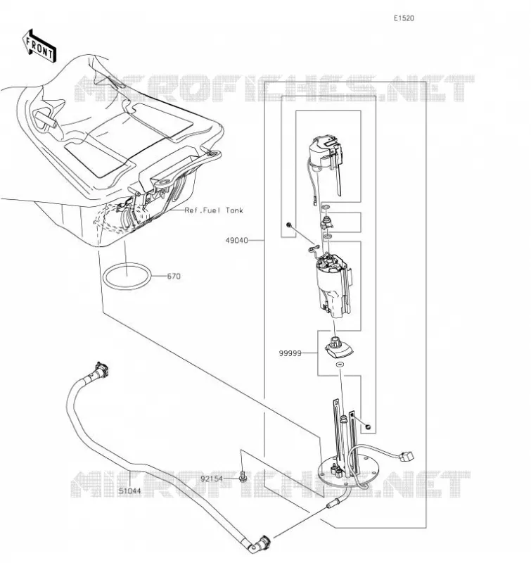 POMPE A ESSENCE Kawasaki MOTOS 1400 2021 ZZR1400  ZX1400JMFNN
