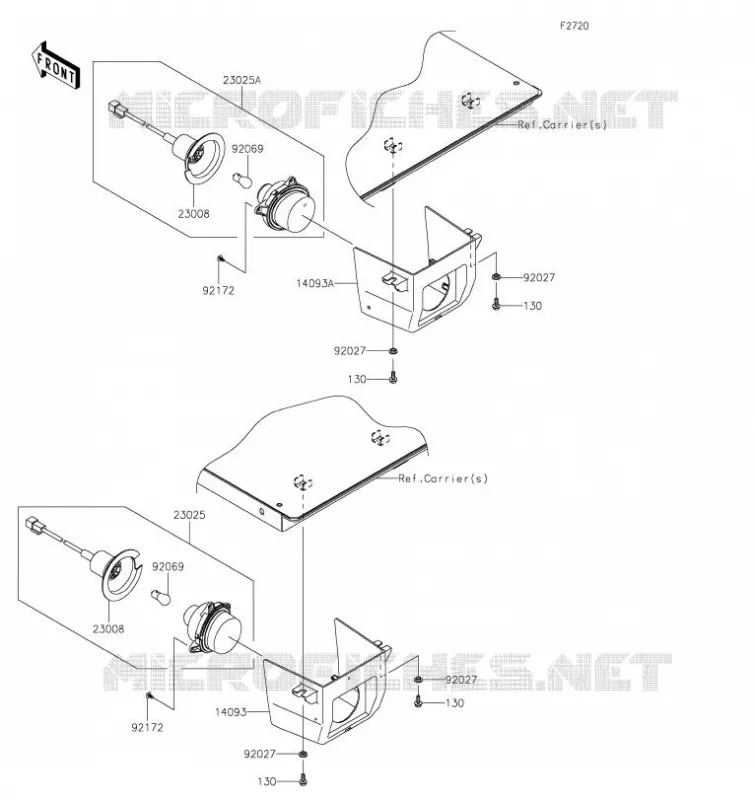 FEUX ARRI&Egrave;RE(S) Kawasaki SSV 1000 2021 MULE PRO-DXT  KAF1000BMFNN