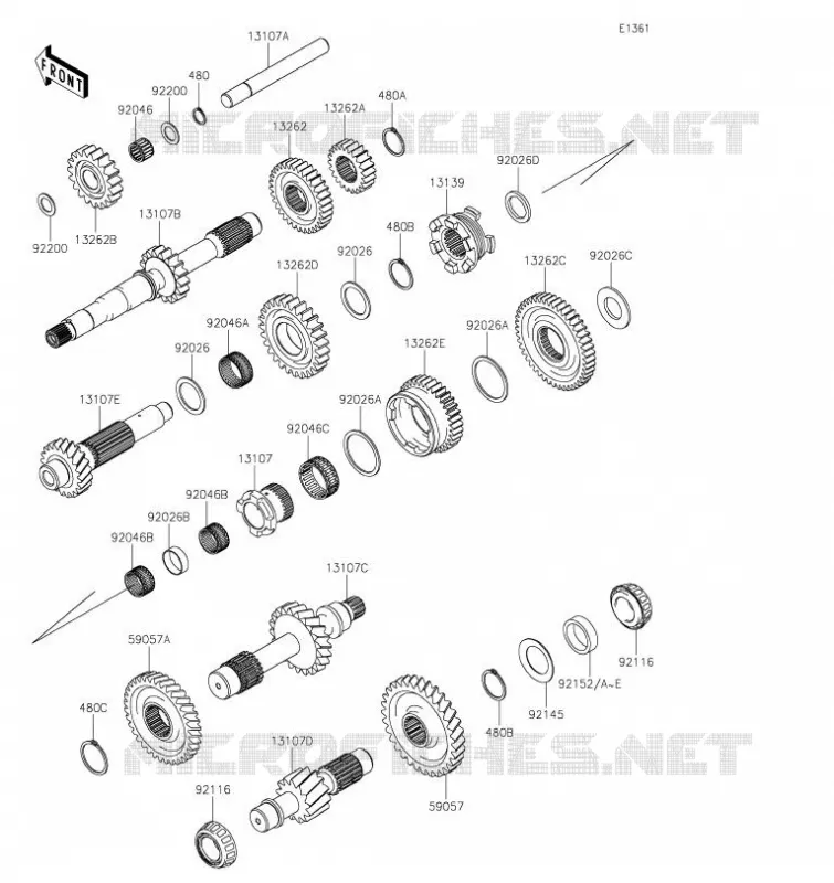 TRANSMISSION Kawasaki SSV 1000 2021 MULE PRO-DXT  KAF1000BMFNN