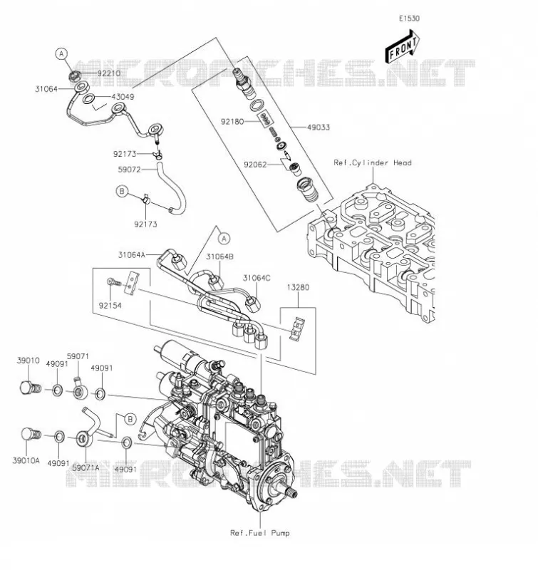 INJECTION CARBURANT Kawasaki SSV 1000 2021 MULE PRO-DXT  KAF1000BMFNN