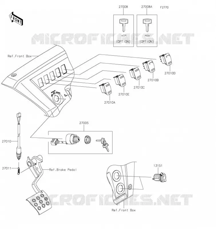 CONTACTEUR Kawasaki SSV 1000 2021 MULE PRO-DX  KAF1000EMFNN