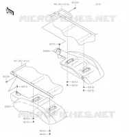 GARDE BOUE ARRI&Egrave;RE pour Kawasaki MULE SX 2021