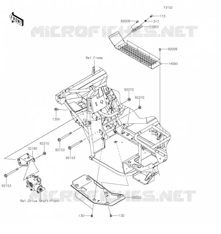 SUPPORT MOTEUR Kawasaki SSV 400 2021 MULE SX  KAF400PMFNN