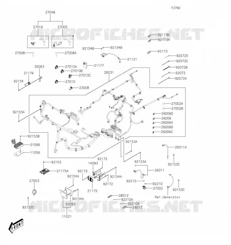 CHASSIS EQUIPMENT ELECTRIQUE Kawasaki SSV 700 2021 MULE PRO-MX  KAF700BMFNN