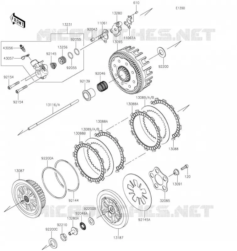 EMBRAYAGE Kawasaki TOUT-TERRAIN 250 2021 KX250  KX252CMFNN