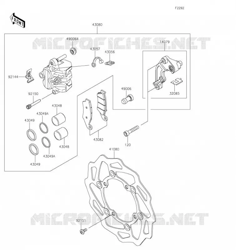 FREIN AVANT Kawasaki TOUT-TERRAIN 450 2021 KX450XC  KX450KMFNN