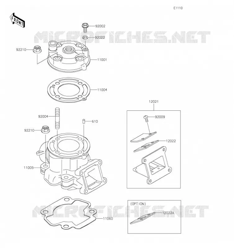 CULASSE/CYLINDRE Kawasaki TOUT-TERRAIN 65 2021 KX65  KX65CMFNN