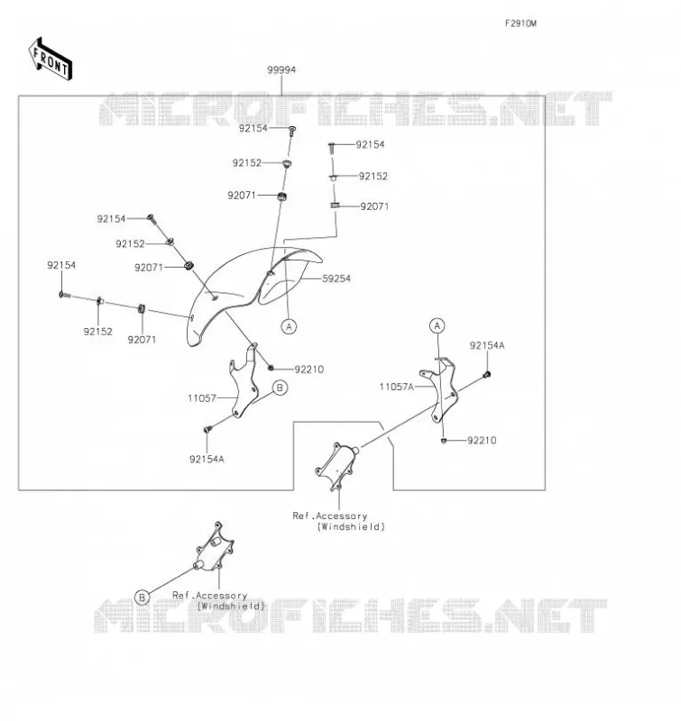 ACCESSOIRE(Cafe Deflector) Kawasaki MOTOS 650 2023 VULCAN S  EN650CPFNN