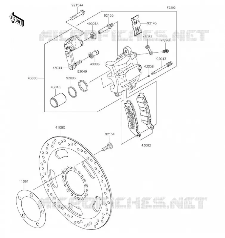 FREIN AVANT Kawasaki MOTOS 650 2023 VULCAN S  EN650CPFNN