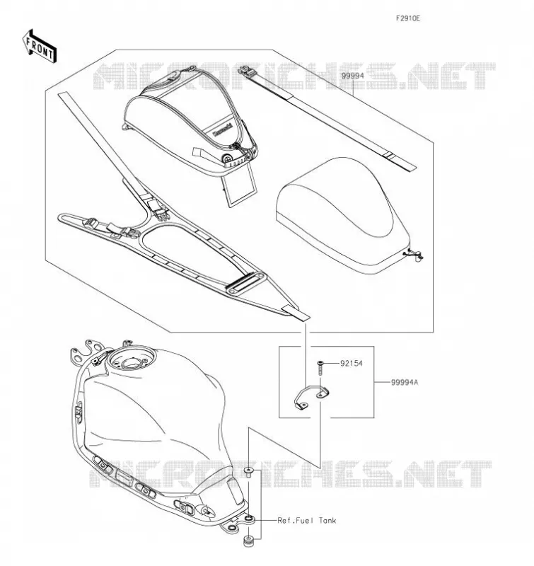 ACCESSOIRE(Tank Bag) Kawasaki MOTOS 650 2023 Z650  ER650SPFNN