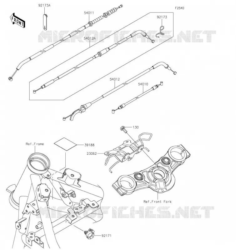 CABLES Kawasaki MOTOS 650 2023 Z650  ER650SPFNN