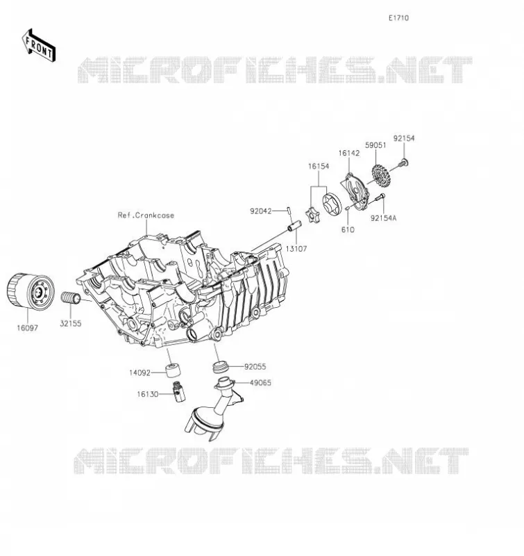 POMPE A HUILE/FILTRE À HUILE Kawasaki MOTOS 400 2020 NINJA 400  EX400HLF