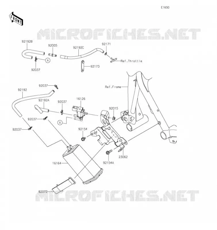 SYSTÈME D'ÉVAPORATION DE CARBURANT(CA) Kawasaki MOTOS 400 2020 NINJA 400  EX400HLF