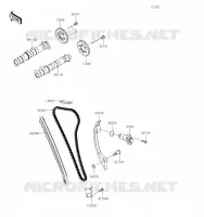 ARBRE A CAMES / TENDEUR pour Kawasaki NINJA 400 2020