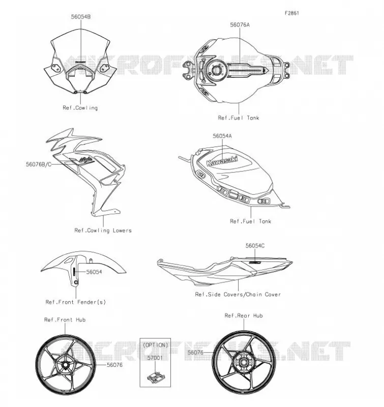 AUTOCOLLANT(GRAY) Kawasaki MOTOS 650 2023 NINJA 650  EX650PPFNN