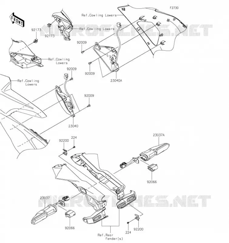 CLIGNOTANTS Kawasaki MOTOS 650 2023 NINJA 650  EX650PPFNN