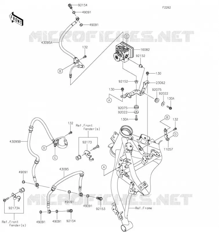 DURITE DE FREIN Kawasaki MOTOS 650 2023 NINJA 650  EX650PPSAL