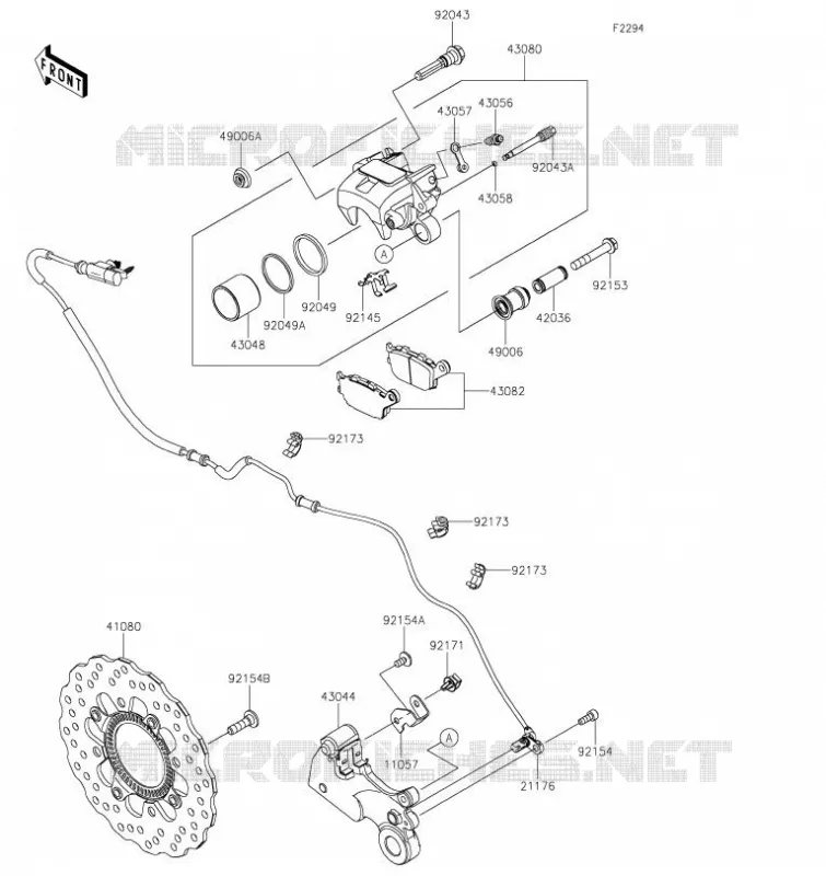 FREIN ARRIERE Kawasaki MOTOS 650 2023 NINJA 650  EX650PPSAN