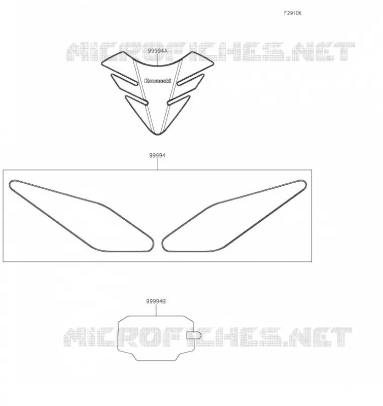 ACCESSOIRE(Tank Pads and Meter Film) Kawasaki MOTOS 650 2023 NINJA 650  EX650PPSNN
