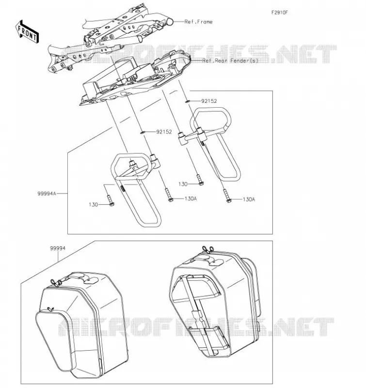 ACCESSOIRE(Pannier) Kawasaki MOTOS 650 2023 NINJA 650  EX650RPFAL
