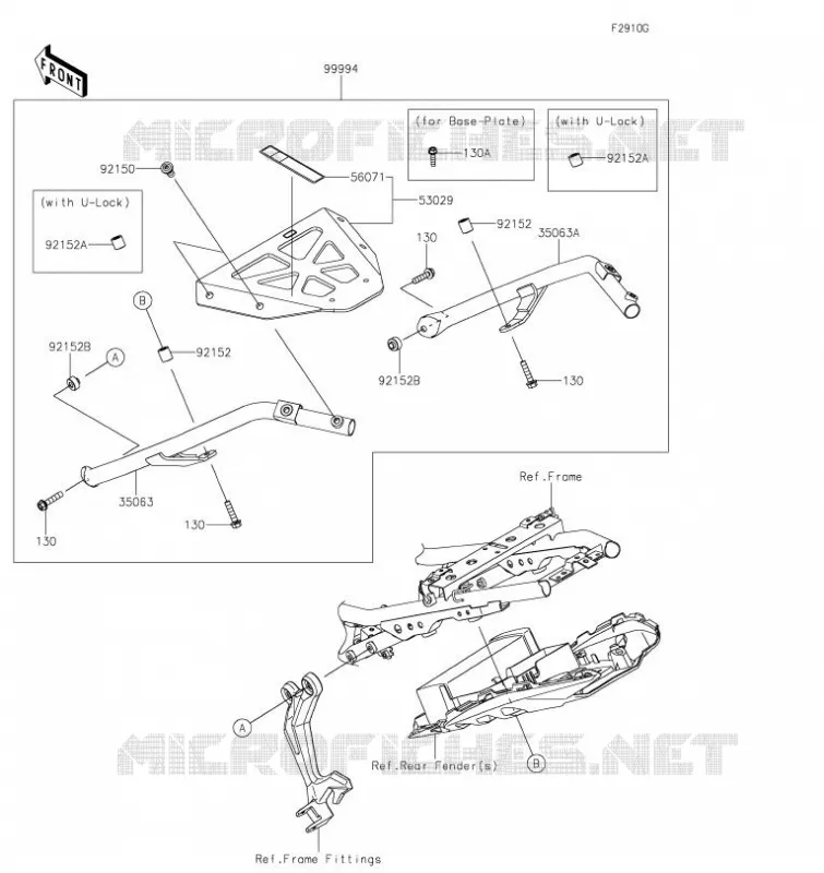 ACCESSOIRE (SUPPORT TOP CASE) Kawasaki MOTOS 650 2023 NINJA 650  EX650RPFAL