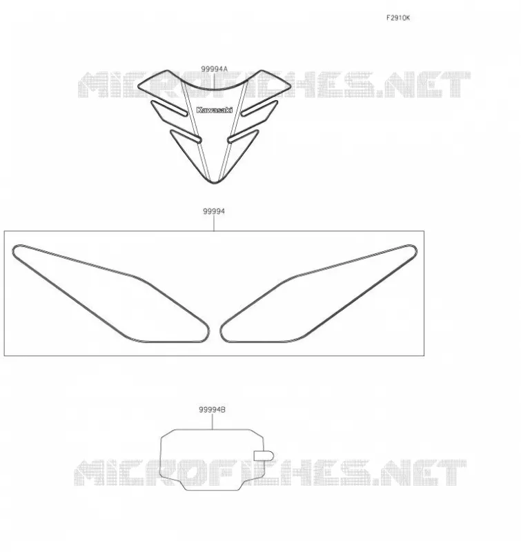 ACCESSOIRE(Tank Pads and Meter Film) Kawasaki MOTOS 650 2023 NINJA 650  EX650RPFAL